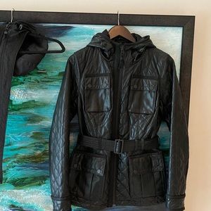 Danier black leather jacket size SMALL.